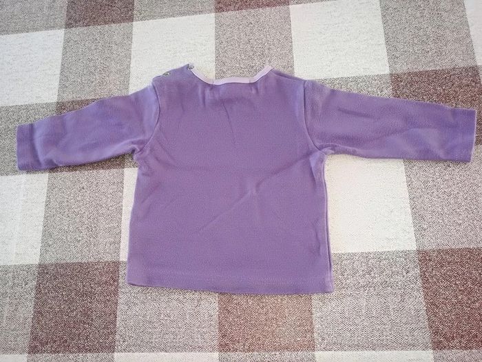 Tee shirt manches longues violet 6 mois - photo numéro 3