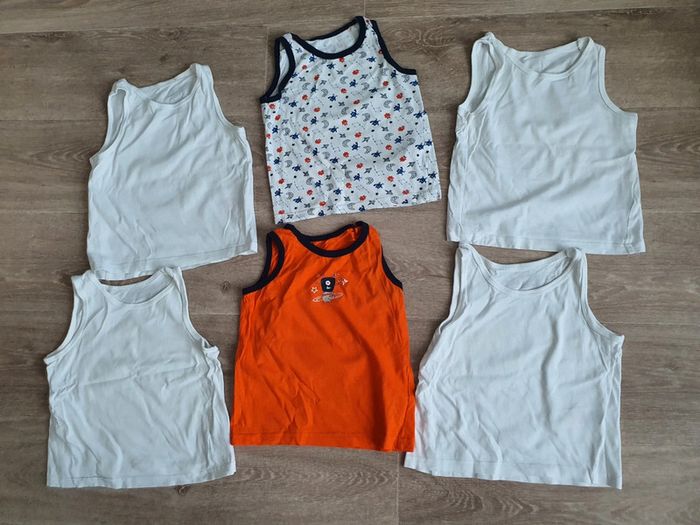 Lot de 6 débardeurs garçon taille 3-4 ans