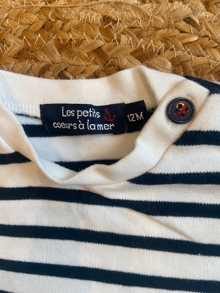 Tee-shirts fille 12 mois Les Petits Cœurs à la Mer - photo numéro 2