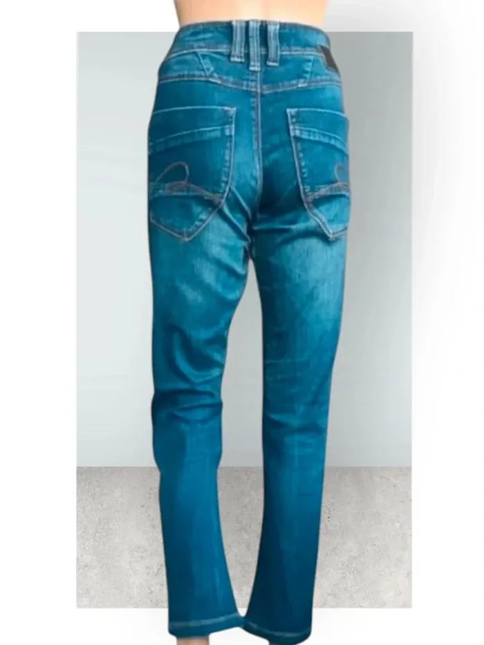 Jean Timezone,coupe slim ,taille haute ,texture elasthanne - photo numéro 4