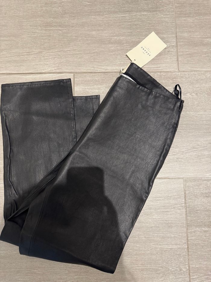 Pantalon en cuir Ciara Sézane - photo numéro 4