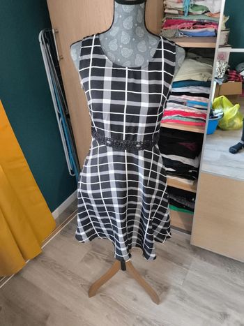 Robe avec motif carreaux