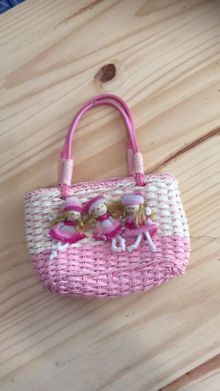 Petit sac poupée - rose et blanc