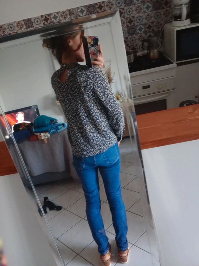 Blouse femme s fleurs c39 - photo numéro 4