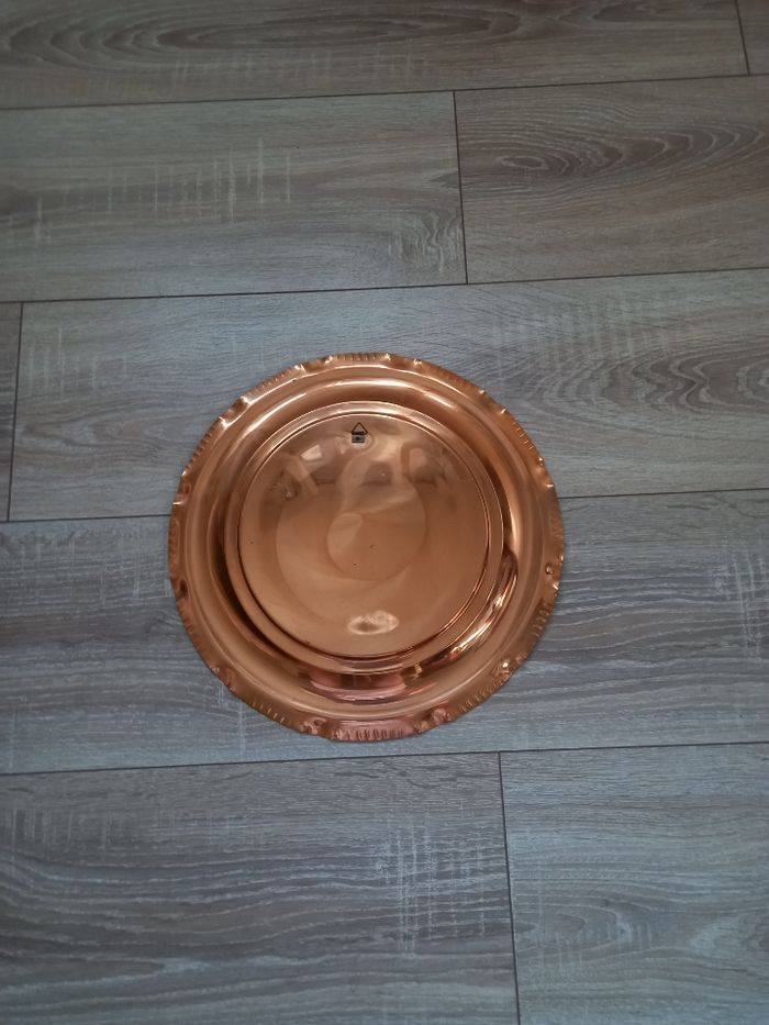 Assiette décorative en cuivre "les labours" - photo numéro 2
