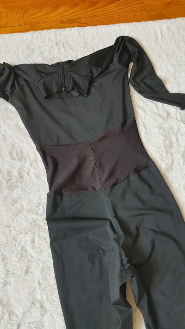 Combinaison noire manches longues col haut zip yk2 - photo numéro 8