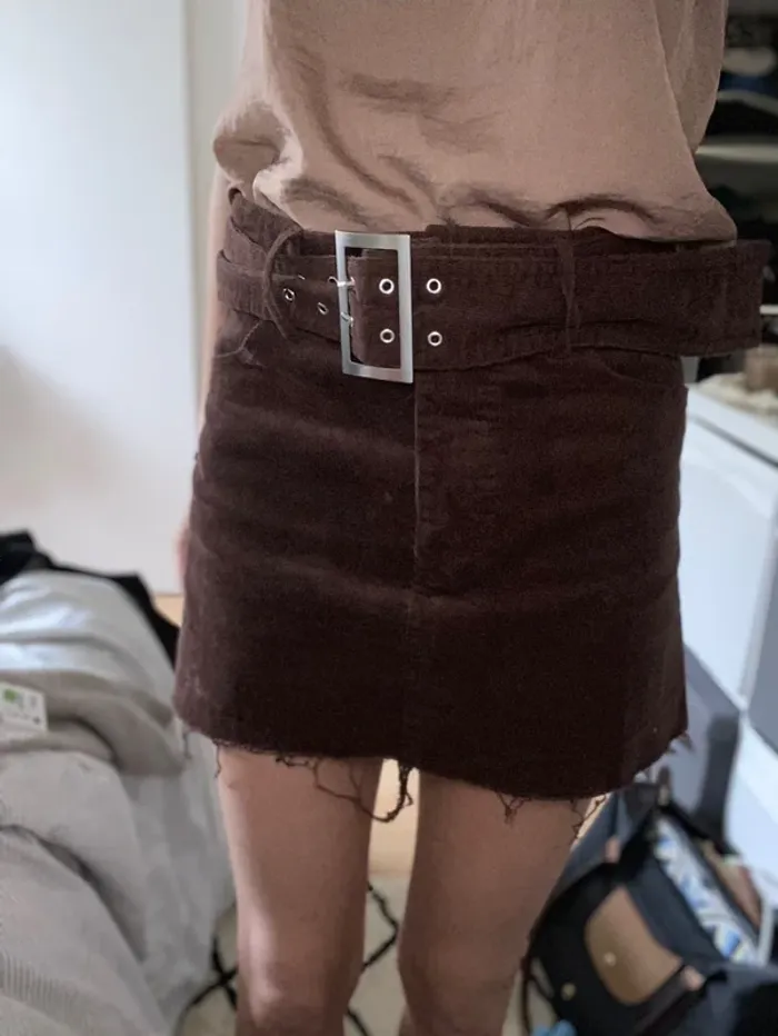 Jupe en velours marron - Boutique Indépendante - photo numéro 5