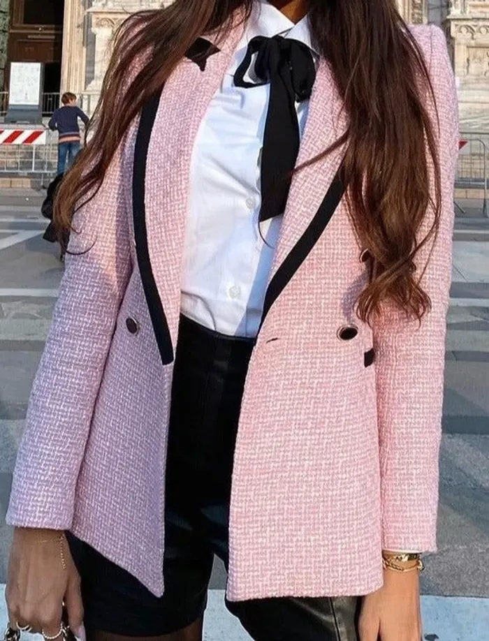 Veste blazer tailleur Zara tweed taille S - photo numéro 3