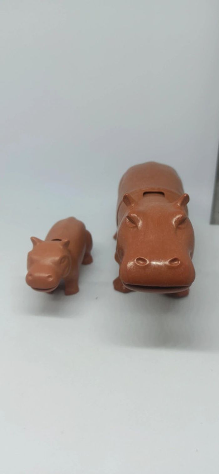 Hippopotame avec bébé vintage playmobil - photo numéro 2
