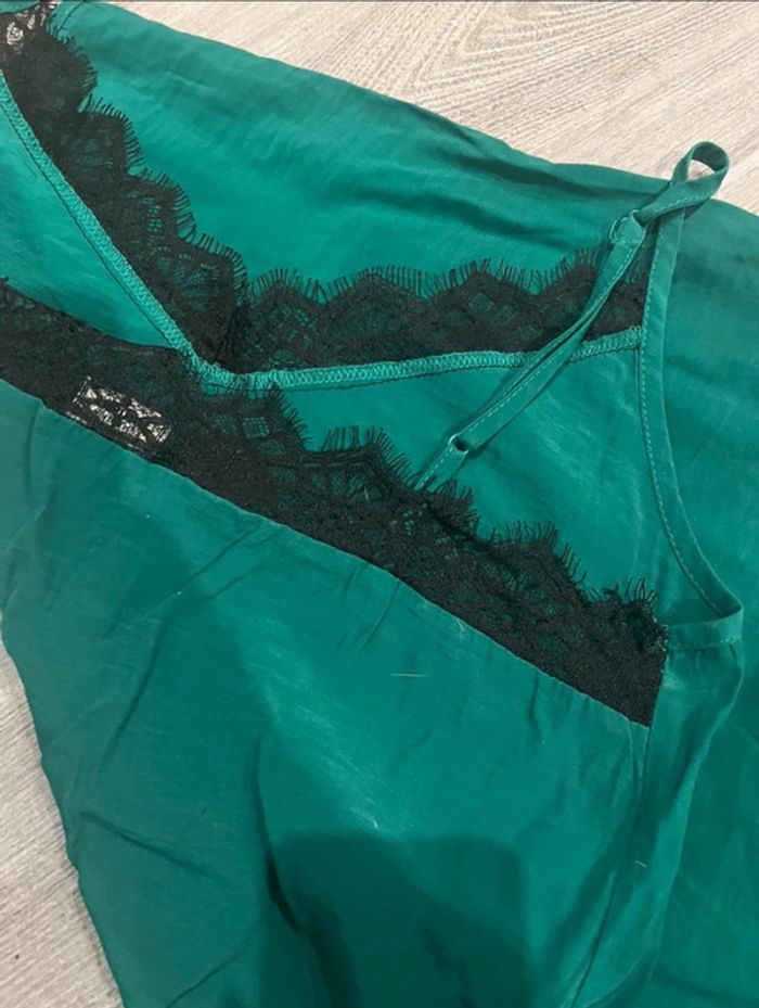 Débardeur vert à dentelle Taille S Pimkie - photo numéro 2