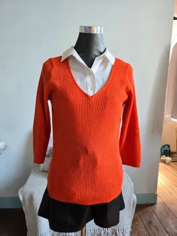 Pull col V doux et léger