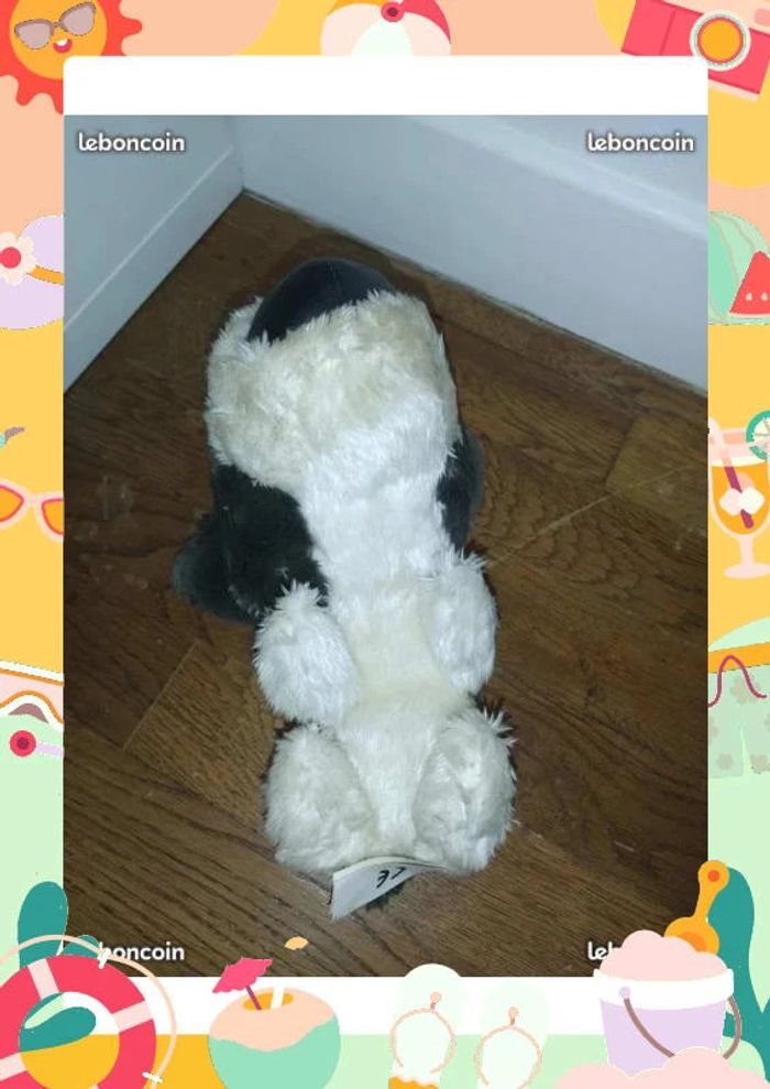 Peluche chien the dog  fox terrier gris - photo numéro 3