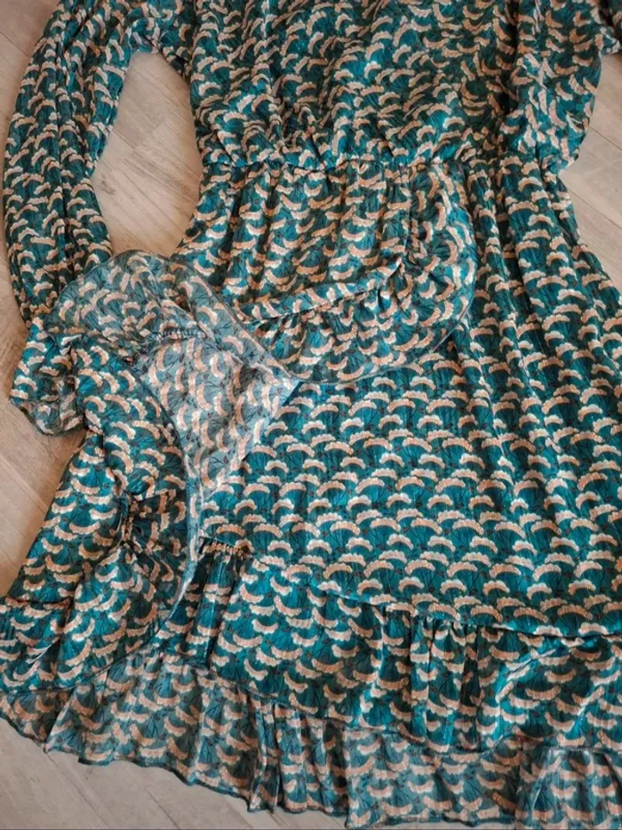 Robe vert d’eau avec doublure - photo numéro 3