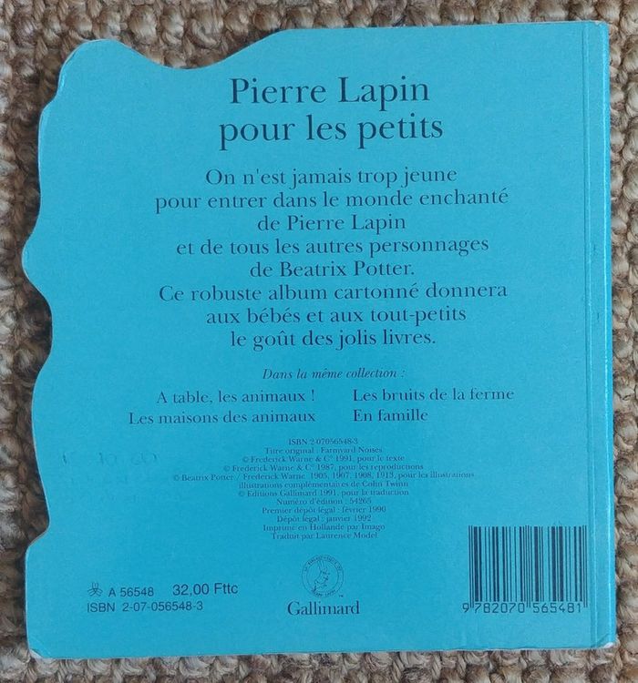 albums enfants premier âge, collection Beatrix Potter - Pierre Lapin pour les petits (1991) - photo numéro 12