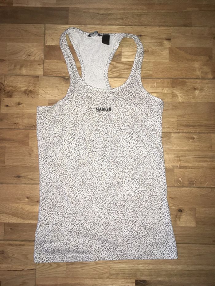 Joli top moucheté mango M bon état