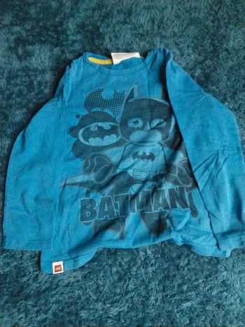 Tee shirt bleu Légo Batman 6ans