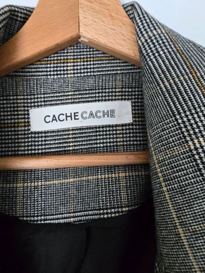 Manteau trench a carreaux - photo numéro 2