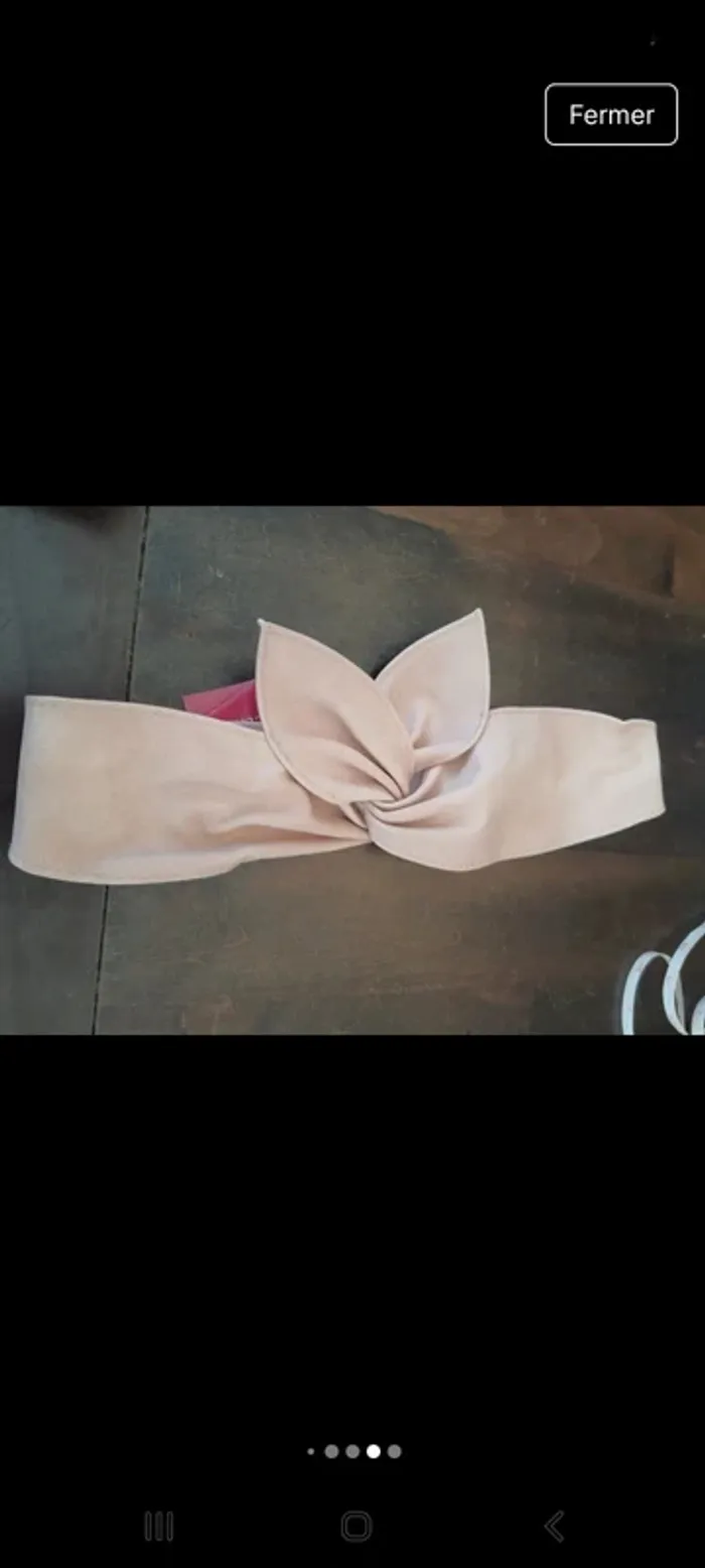 Jolie Ceinture Cassis similcuir rose 75cm neuve - photo numéro 17
