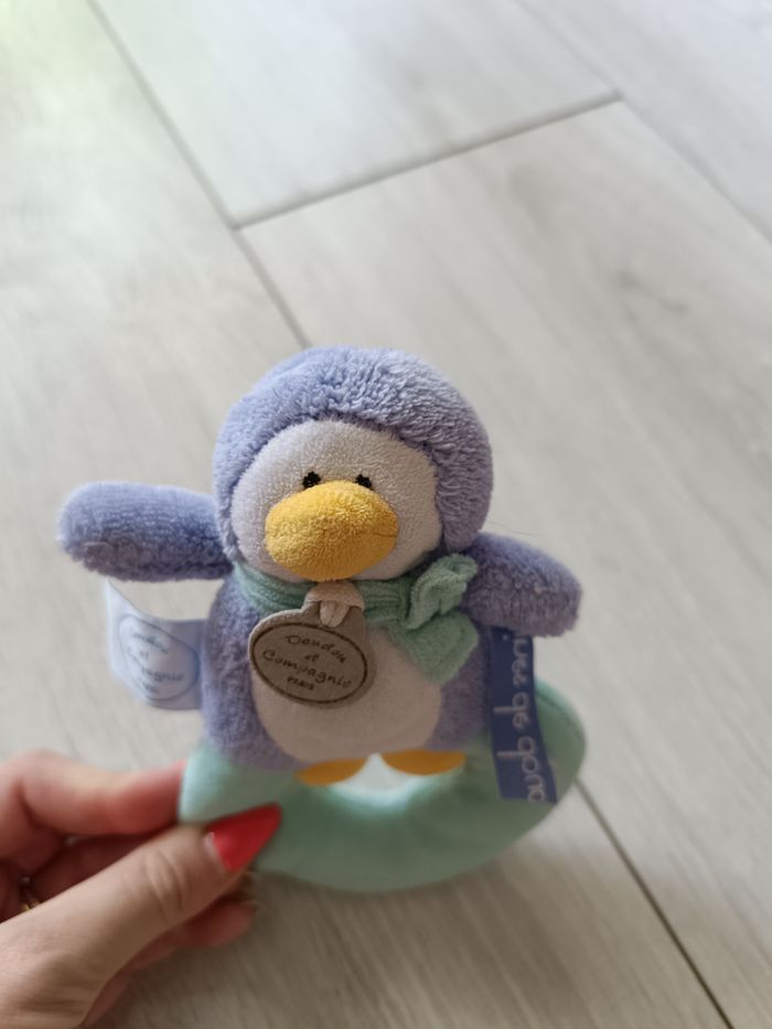 Hochet peluche pingouin - photo numéro 2
