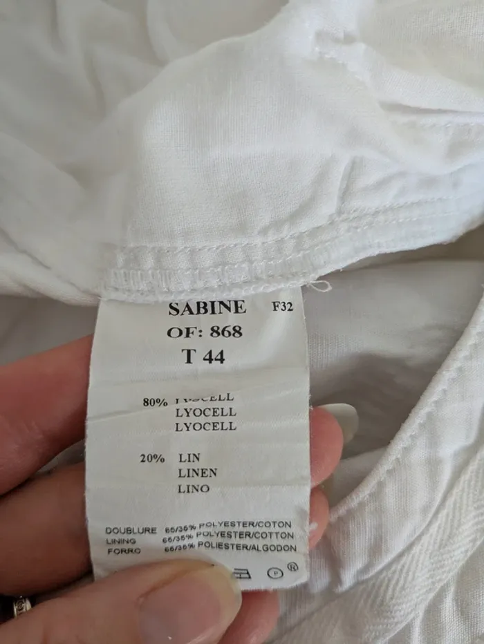 Pantacourt blanc - Antonelle - taille 44 - photo numéro 4