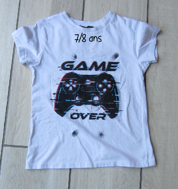 Tee shirt garcon "game over"