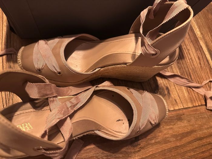 Espadrilles ballerines à talons ZARA beige taille 40 - photo numéro 7