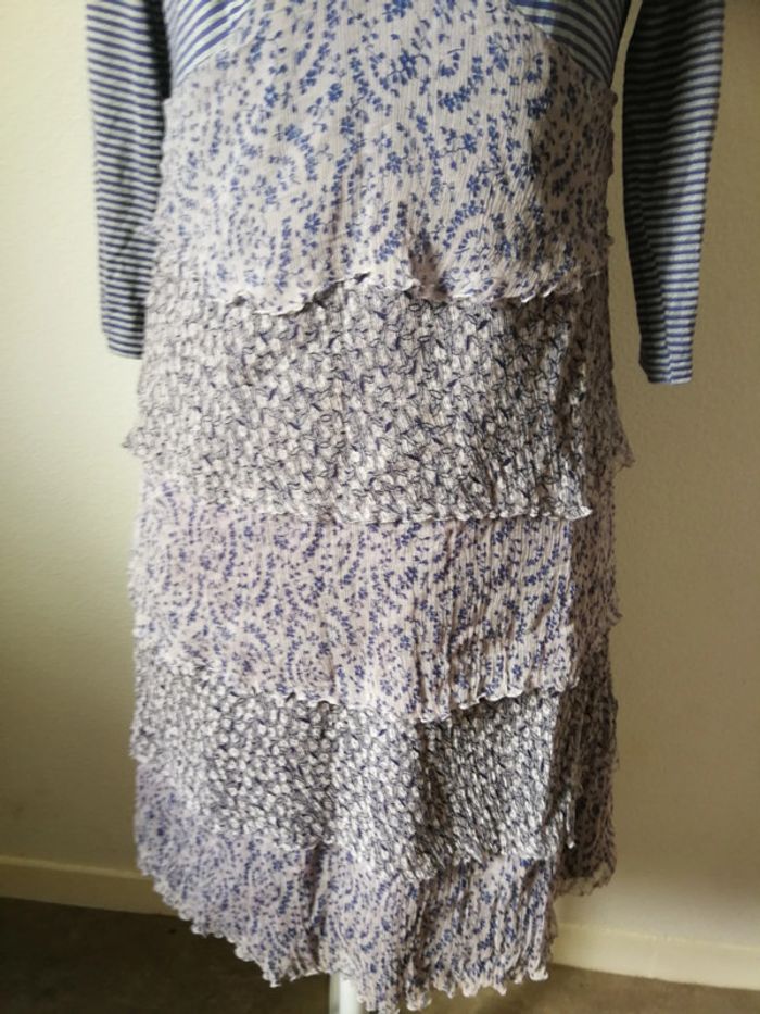 Robe chic One Step volants soie vintage L 40 - photo numéro 6