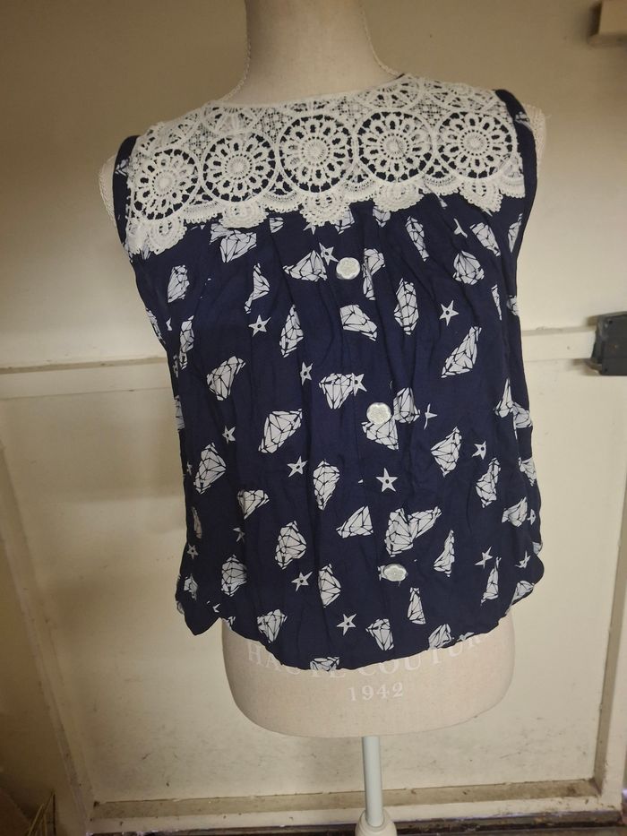 Petit top bleu marine