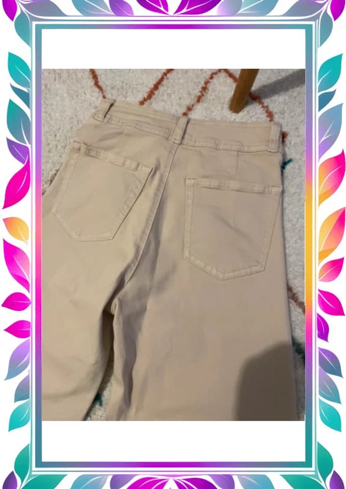 Jean beige Mango XXS - photo numéro 8
