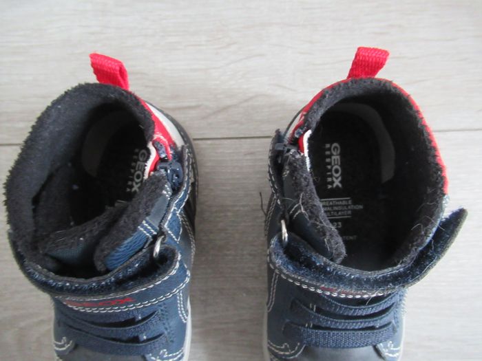 Baskets garçon mid-cut à fermeture zip et scratch bleu marine Geox T 23 - photo numéro 3