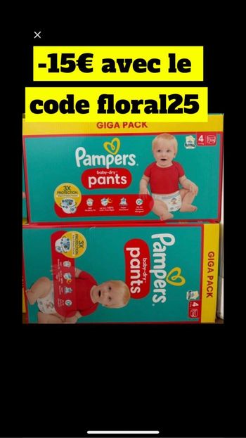 Deux Giga pack de couches culottes taille 4