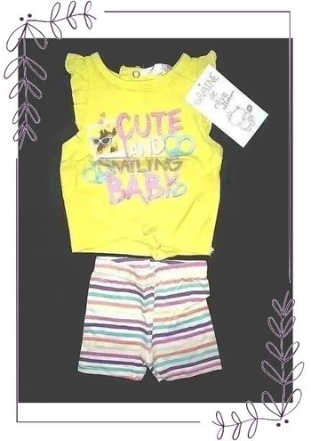 Ensemble été bébé fille haut + short 3 mois
