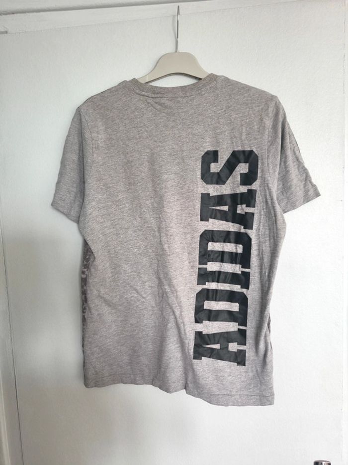 Tee shirt gris moucheté adidas taille S - photo numéro 4