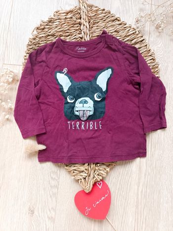 T-shirt manches longues garçon 12 mois kimbaloo