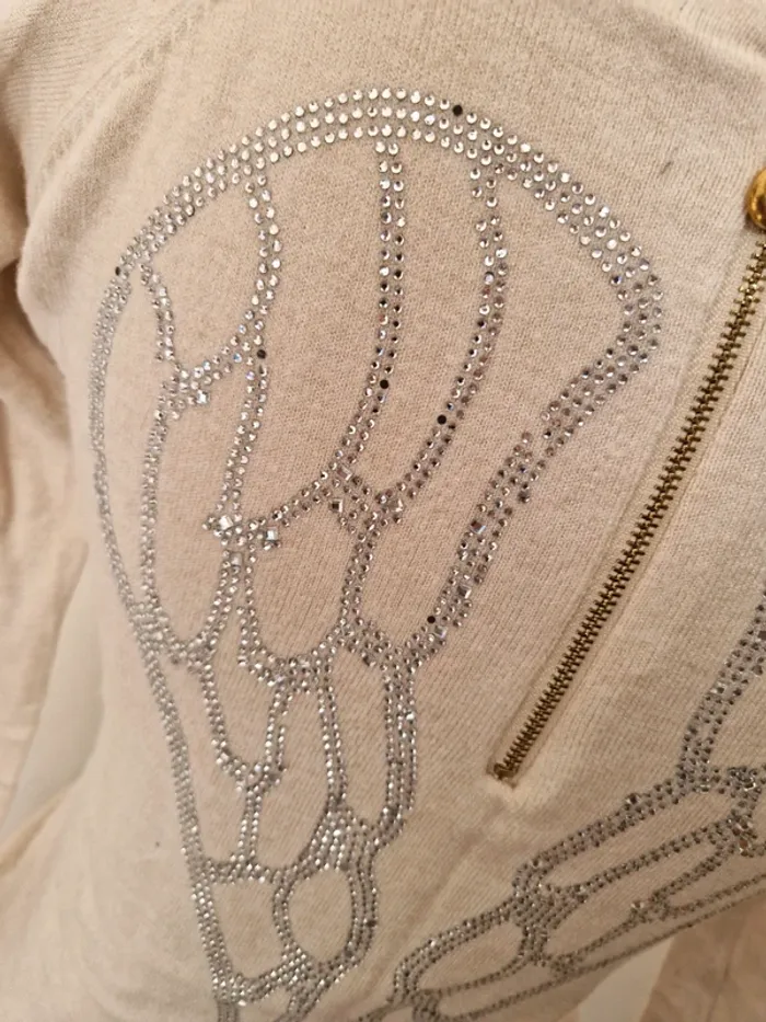 Robe pull ailes dans le dos beige enzoria - photo numéro 3