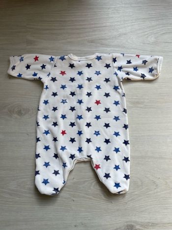 Pyjama velours garçon Petit Bateau 1 mois