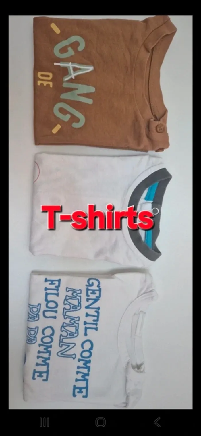 T-shirts garçons 6 mois 👕