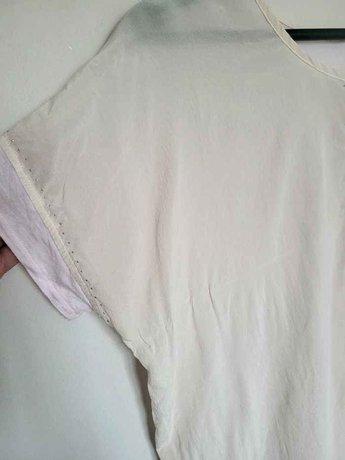 Blouse en soie rose clair Ikks taille 42 - photo numéro 5