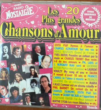 CD compilation, 1988, Les plus grandes chansons d’amour