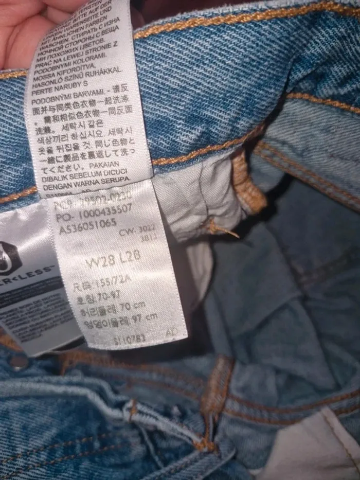 👖Pantalon jeans  troué • bleu - photo numéro 2