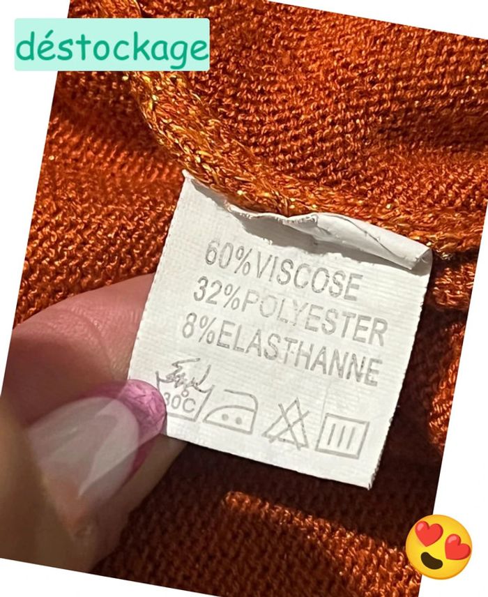 Tunique orange pailletée taille unique - Lolimiss - photo numéro 8