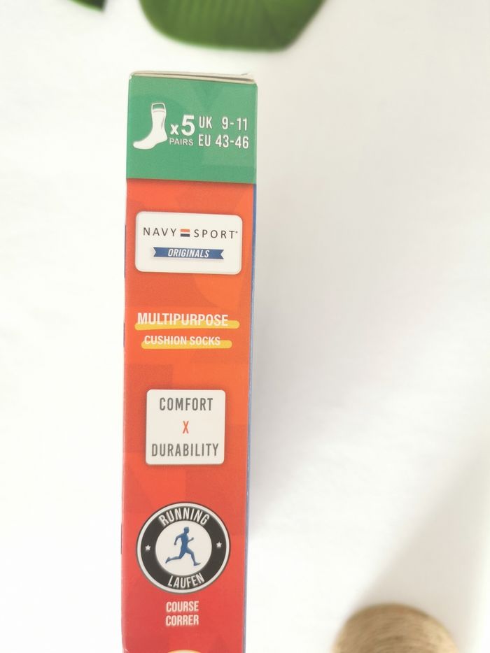 Lot de 5 paires de chaussettes grises Navy Sport Originals Pointure 43/46 - photo numéro 3