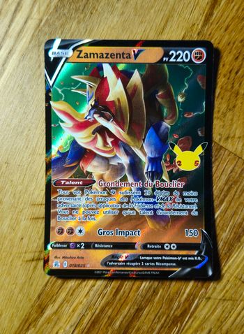 Carte pokemon Zamazenta V  018/025
