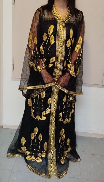 Takchita 2 pièce doré noir 