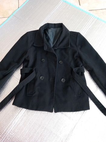 👧manteau caban noirT40
