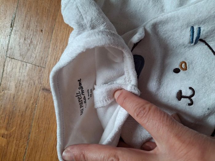 Pyjama velours chat parisien 6 mois Dpam - photo numéro 4