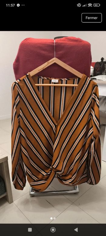 Blouse à rayures femme 