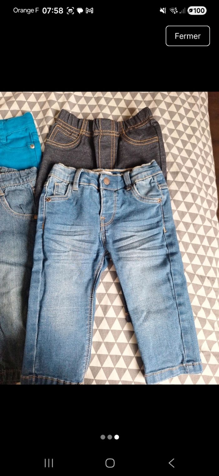 Lot pantalons garçon 1 an - photo numéro 3