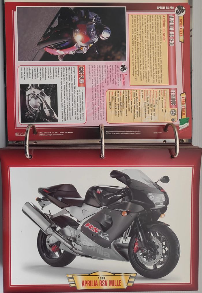 222 fiches Motos Sportives - Classeur Motos Passion - photo numéro 3
