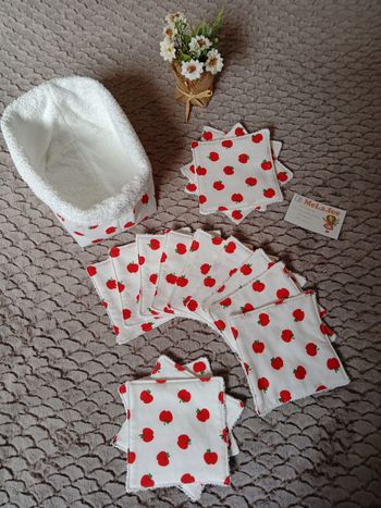 Lot panier lingette lavable
